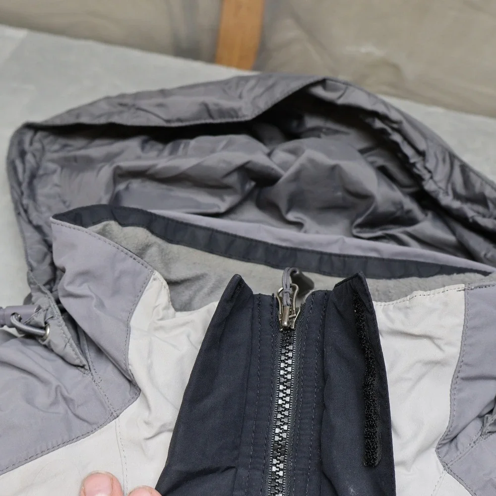 North Face Jacket Mens Small Grey‎ HyVent Weather Resistant Removable Liner 3in1